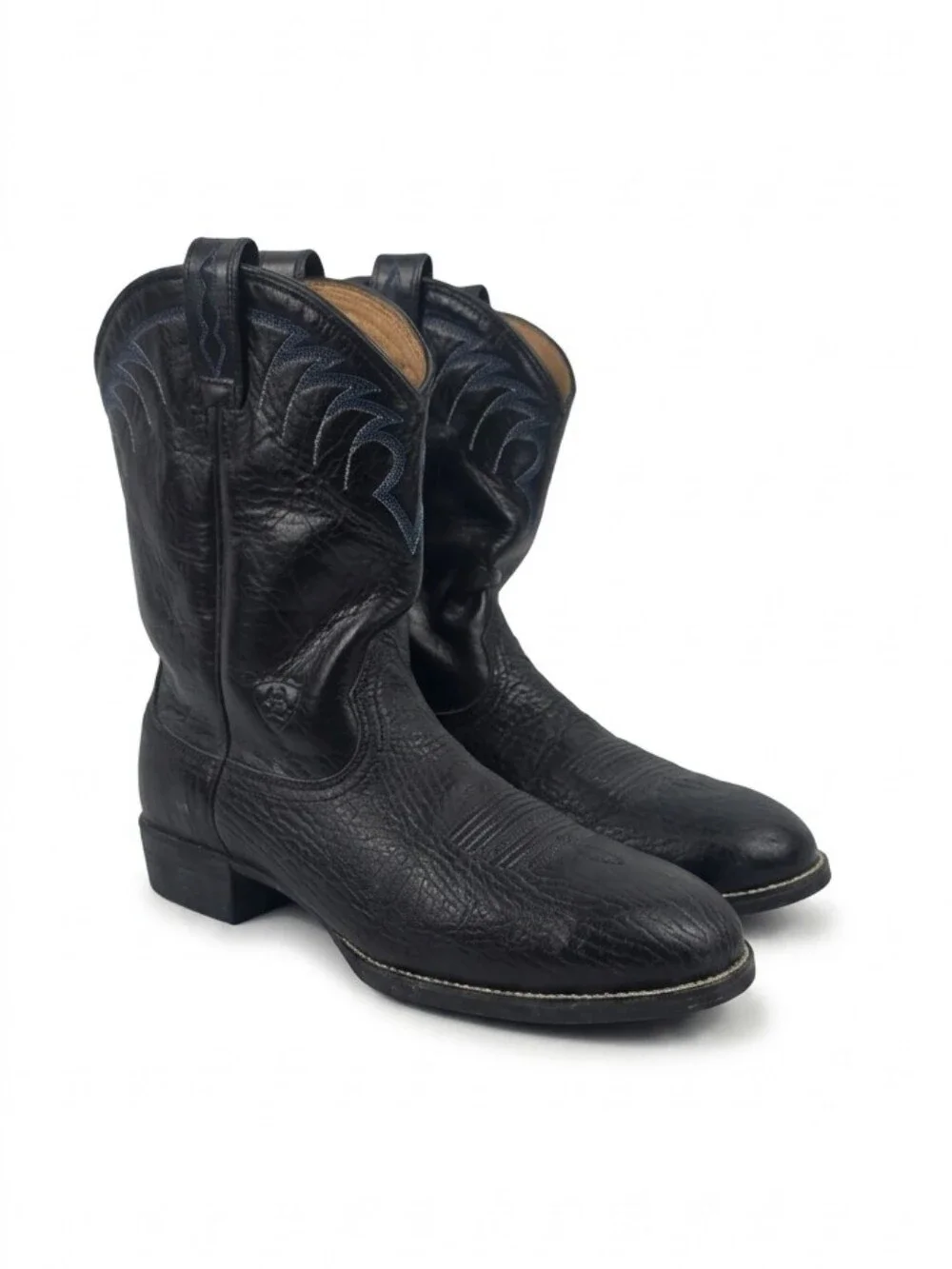 Ariat 11 Inch Black Leather‎ Western Cowboy Boots Men's Size 10.5 EE